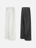DAXUEN dark grey textured wide-leg pants
