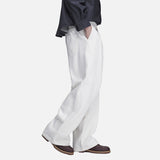 DAXUEN dark grey textured wide-leg pants