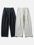 DAXUEN dark grey textured wide-leg pants