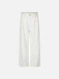 Textured Dark Grey Wide-Leg Pants