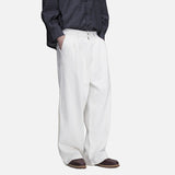 DAXUEN dark grey textured wide-leg pants