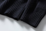 DAXUEN dark navy textured grid oversized cardigan