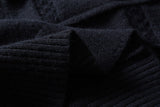 DAXUEN dark navy textured grid oversized cardigan