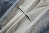 DAXUEN washed blue oversized quilted wide-leg jeans