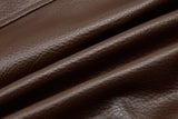 DAXUEN dark brown faux leather bomber jacket