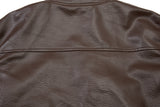 DAXUEN dark brown faux leather bomber jacket