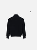 DAXUEN Textured full-zip cardigan sweater — model photo