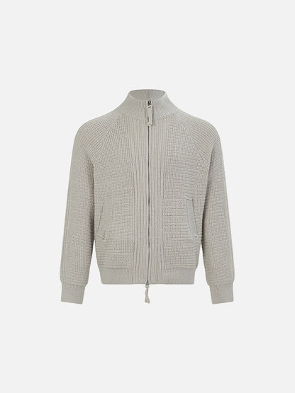DAXUEN Textured full-zip cardigan sweater