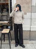 DAXUEN Textured full-zip cardigan sweater