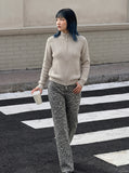 DAXUEN Textured full-zip cardigan sweater