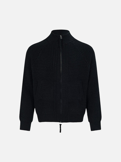 DAXUEN Textured full-zip cardigan sweater