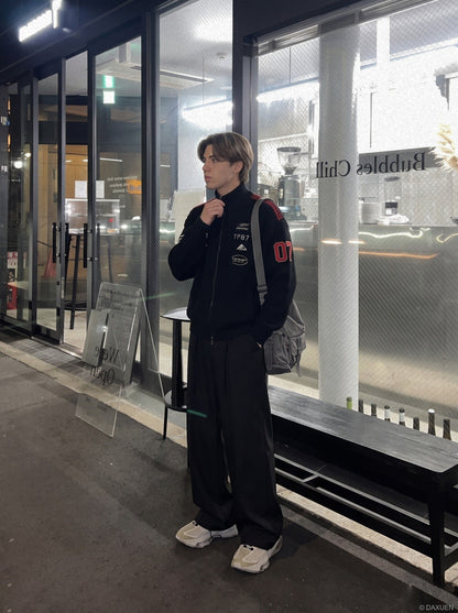 Textured Full-Zip Jacket with Patches 07