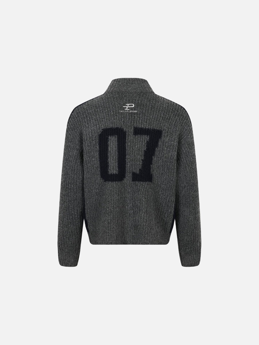 Textured Full-Zip Jacket with Patches 07