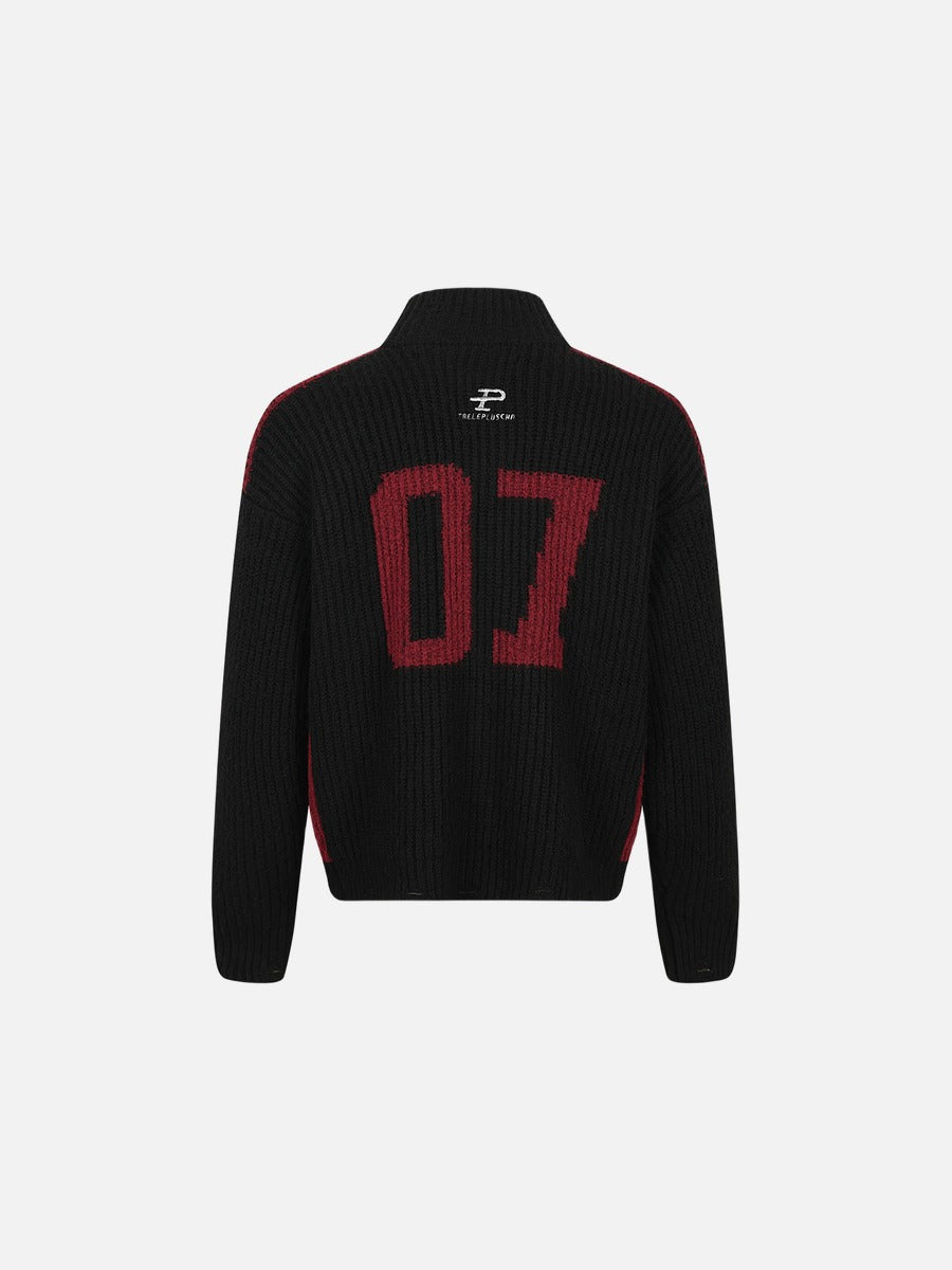 Textured Full-Zip Jacket with Patches 07