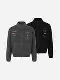 Textured Full-Zip Jacket with Patches 07