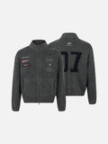 Textured Full-Zip Jacket with Patches 07