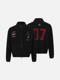 Textured Full-Zip Jacket with Patches 07