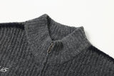 Textured Full-Zip Jacket with Patches 07