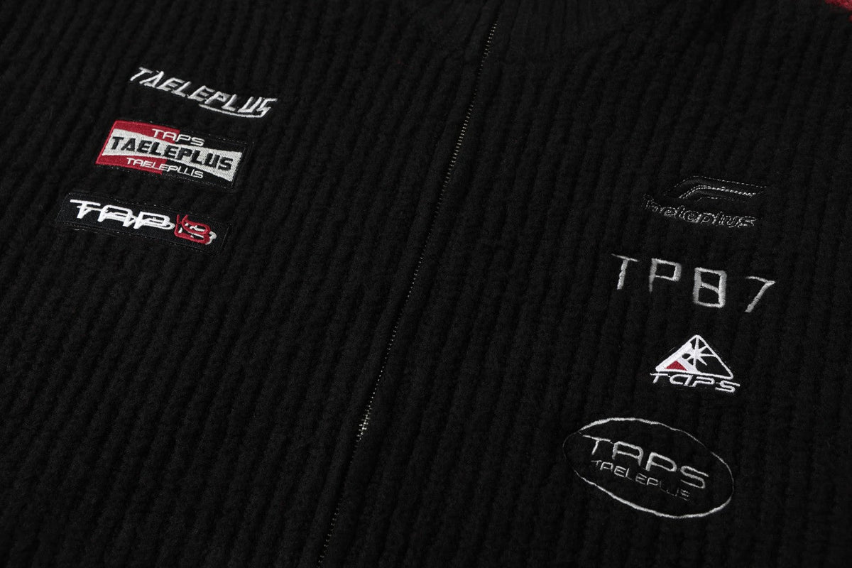 Textured Full-Zip Jacket with Patches 07