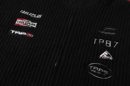 Textured Full-Zip Jacket with Patches 07