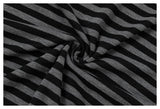 DAXUEN black and grey striped textured graphic polo shirt