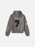 Textured Animal Print Full-Zip Jacket