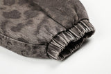 DAXUEN faded grey animal print full-zip jacket