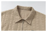 DAXUEN khaki textured long-sleeve jacket