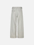 DAXUEN light grey wide-leg striped pants