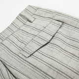 DAXUEN light grey wide-leg striped pants