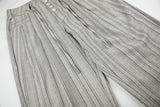 DAXUEN light grey wide-leg striped pants