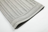 DAXUEN light grey wide-leg striped pants