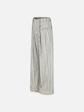 DAXUEN light grey wide-leg striped pants