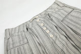 DAXUEN light grey wide-leg striped pants