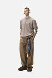 DAXUEN black wide-leg linen pants