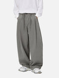 DAXUEN black wide-leg linen pants