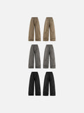 DAXUEN black wide-leg linen pants