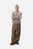 DAXUEN black wide-leg linen pants