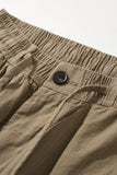 DAXUEN black wide-leg linen pants