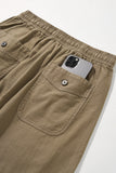 DAXUEN black wide-leg linen pants