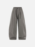 Wide-Leg Black Linen Pants