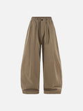Wide-Leg Black Linen Pants