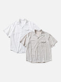 DAXUEN Loose-fitting button-up shirt with camp collar