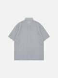 DAXUEN Men's short-sleeved textured button-up shirt