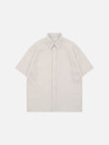 DAXUEN Men's short-sleeved textured button-up shirt