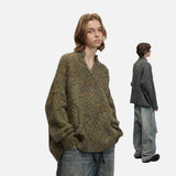 DAXUEN Textured oversized sweater with mock neck