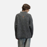 DAXUEN Textured oversized sweater with mock neck — model photo