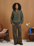 DAXUEN Textured oversized sweater with mock neck
