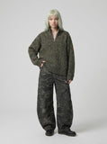 DAXUEN Textured oversized sweater with mock neck — model photo