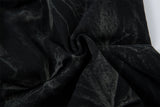 DAXUEN washed black and blue textured quilted wide-leg jeans